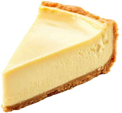 Fatia de cheesecake tradicional, sem cobertura