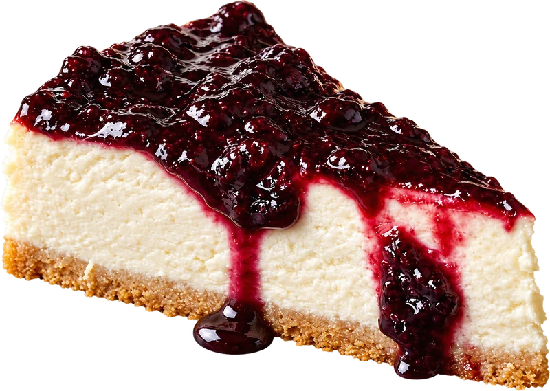Fatia de cheesecake sabor Amora