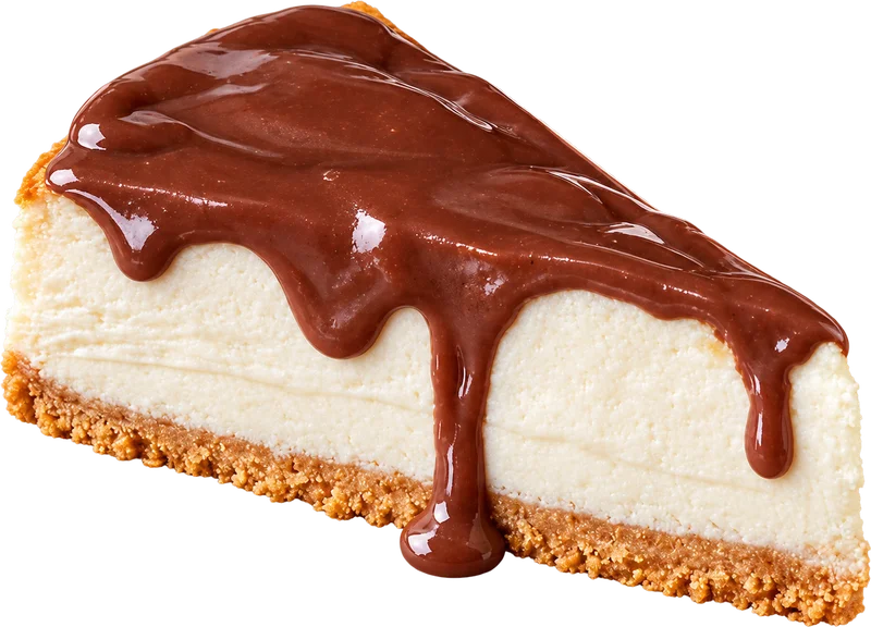 Fatia de cheesecake sabor Chocolate