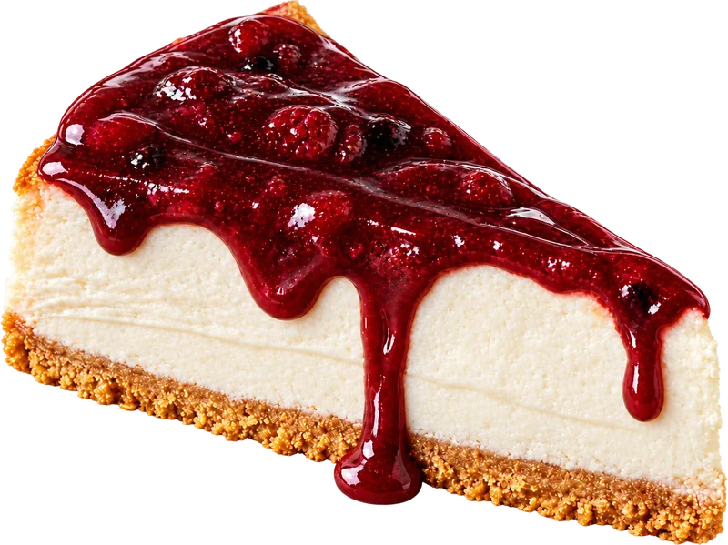 Fatia de cheesecake sabor Duplo Frutas Vermelhas