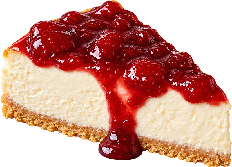 Fatia de cheesecake sabor Morangos ao Porto